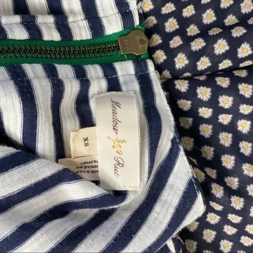 Anthropologie Meadow Rue Navy & White Tank - Picture 2 of 7